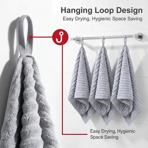 Miniatura 2 de Juego de 4 toallas de mano de microfibra para baño, decoración de Navidad, secado rápido, juego de toallas pequeñas, baño y cocina, 14 x 29.6