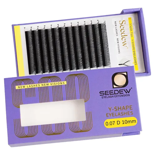 Miniatura 19 de YY - Extensiones de pestañas, racimos de pestañas de aspecto natural, bandeja de pestañas en forma de Y, tiras de pestañas de práctica, suministros