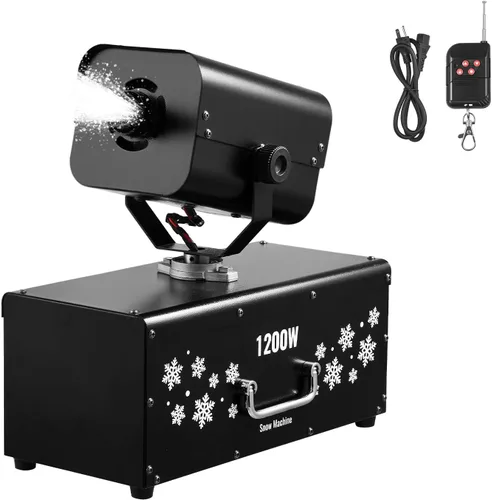 Miniatura 16 de VEVOR Máquina de nieve de 800 W con 9 luces LED RGB y control remoto, efecto de nieve de alto rendimiento para Navidad, Halloween, boda, fiestas