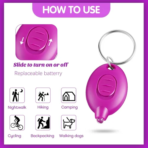 Miniatura 3 de 50 mini llavero UV LED linterna 395nm luz UV llavero luz negra linterna portátil llavero UV linterna linterna para mascotas orina pasaporte tarjeta