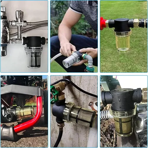Miniatura 6 de Filtro de bomba de agua, filtro de cerveza NPT hembra de 1/2 pulgada con pantalla de filtro de acero inoxidable de malla 80, filtro de sedimento