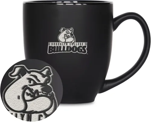 Miniatura 163 de Rico Industries - Taza de cerámica mate negra con grabado láser estándar de 15oz para NCAA (escuelas T & U) - Para bebidas calientes o frías