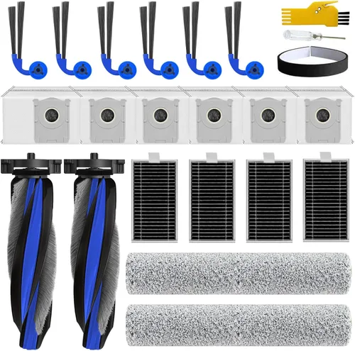 Miniatura 9 de T50 Max Pro Omni - Piezas de repuesto para ECOVACS DEEBOT T50 Max Pro Omni / T50 Max Pro Omni Gen2, robot aspirador 2 cepillos principales, 4