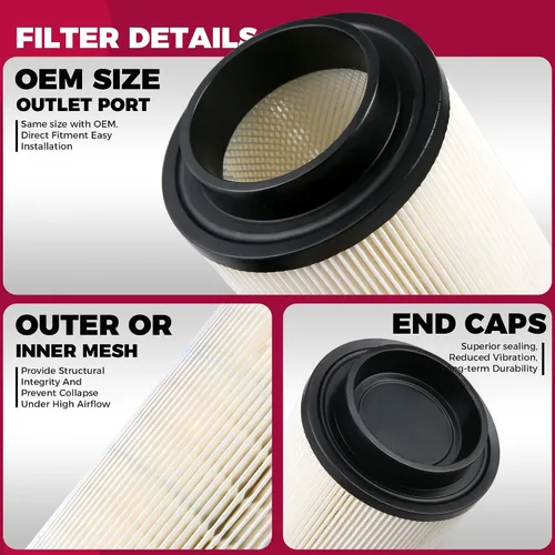 Miniatura 5 de 3 piezas de filtro de aire para Polaris Sportsman 500 570 850 335 400 450 550 600 700 800 1000 XP/Scrambler 500 850 1000 XP Magnum Trail Blazer Boss
