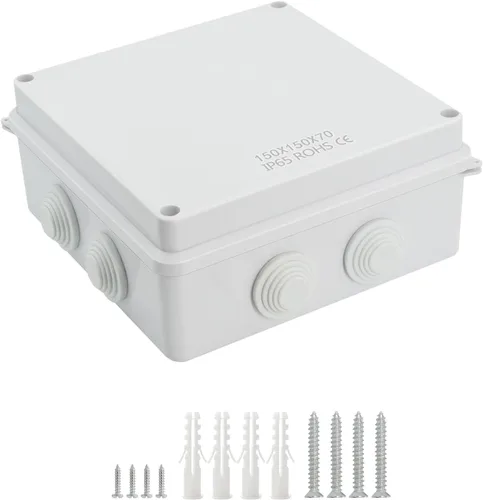 Miniatura 28 de LeMotech Caja de conexiones, plástico ABS IP55 resistente al agua y al polvo, caja eléctrica universal, caja de proyectos para exteriores e