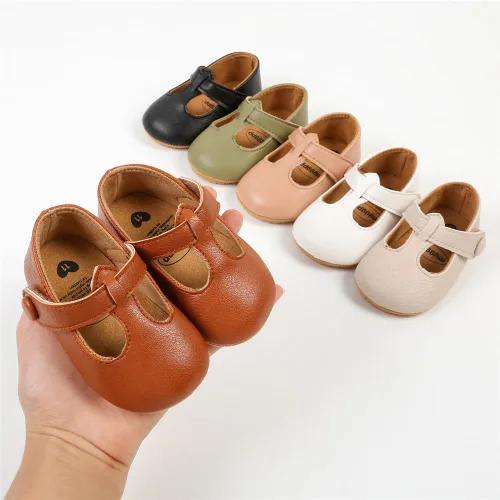 Miniatura 7 de LAFEGEN Zapatos de bebé para niña, antideslizantes, suela suave, de piel sintética, para bebé, Mary Jane, zapatos planos para primeros pasadores