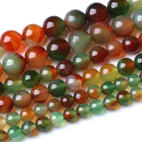 Miniatura 30 de 36 PIEZAS Cuentas de Malaquita Roja de 10 MM, Cuentas Redondas Sueltas de Gema Natural para Hacer Joyería 38 cm