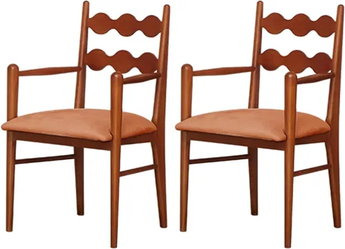 Miniatura 35 de Sillas de comedor tapizadas, silla de cocina con respaldo, silla de sala de estar con brazos versátil asiento de comedor de granja, sillas