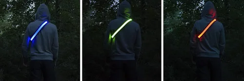 Miniatura 8 de ILLUMISEEN Cinturón reflectante LED Luces LED de alta visibilidad con 2 modos de iluminación Hebilla ajustable de liberación rápida Recargable