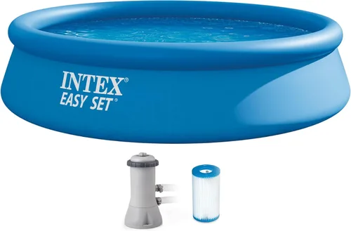 Miniatura 11 de INTEX 26175EH Juego de piscina inflable Easy Set: 18 pies x 48 pulgadas – Incluye bomba de filtro de cartucho de 1500 GPH – Escalera removible
