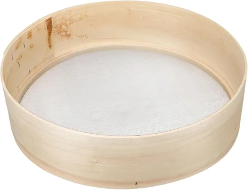 GANAZONO Tamiz de harina para el hogar, 10.23 pulgadas, de malla fina, de mano, colador de cocina multiusos para harina, cacao, polvo, azúcar, uso