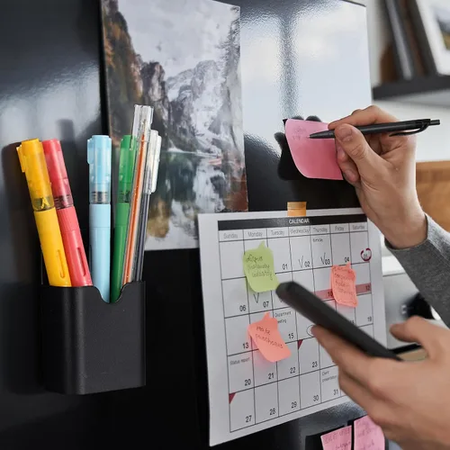 Miniatura 3 de Jetec 24 Pcs Magnetic Pen Marker Holders Dry Erase Magnetic Pen Pencil Holder Organizer Home Office Supplies for Refrigerator Whiteboard Locker
