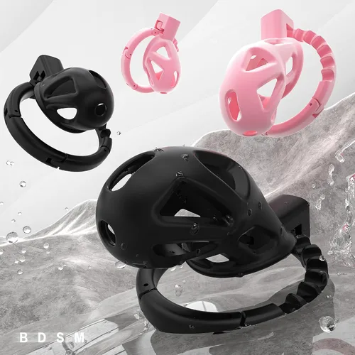 Miniatura 6 de Uoffile Dispositivos de jaula de castidad masculina, jaula ligera de castidad con 8 anillos ajustables para el pene y bloqueo invisible,