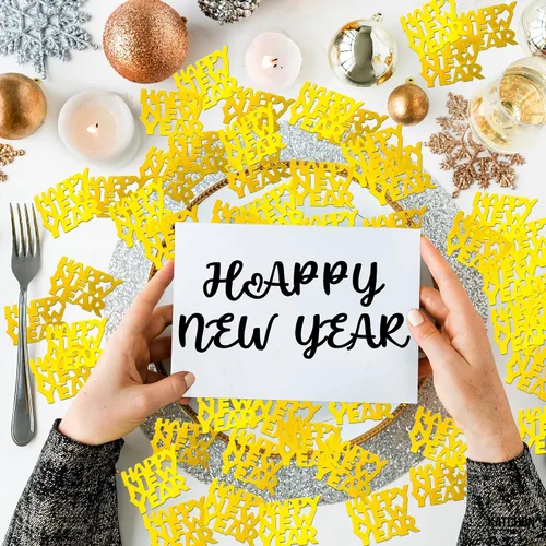 Miniatura 3 de KatchOn, Confeti dorado de feliz año nuevo, 1.8 onzas, paquete de 500 Confeti de Nochevieja, suministros de fiesta de Año Nuevo 2026