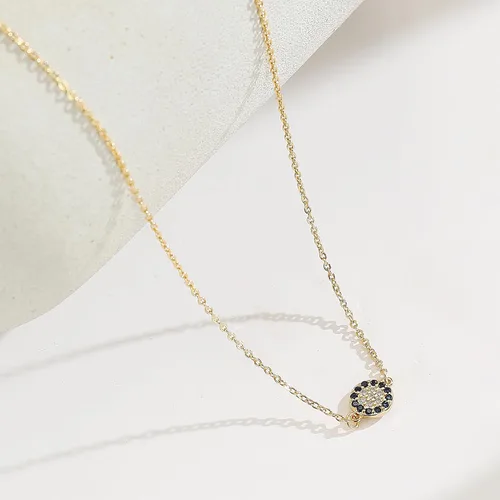 Miniatura 5 de Collar con colgante de corazón de oro de 14 quilates para mujer, delicado collar de estrella, gargantilla de mal de ojo, collar bohemio con luna