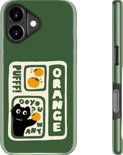 Miniatura 148 de Goodon para iPhone 17 Pro, Funda Estética de Gato Negro y Niña Naranja, Compatible con Magsafe, Funda Protectora Retro Única y Moderna de Silicona