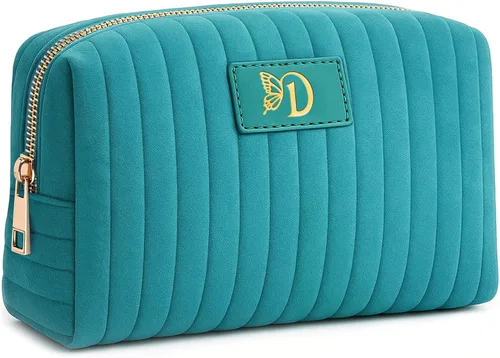 Miniatura 24 de Bolsa de maquillaje de viaje personalizada con inicial, bolsa de cosméticos para adolescentes de 15, 16, 17, 18, 19, 20, 21 años, regalos de moda