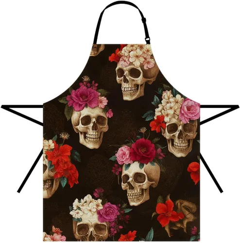 Miniatura 28 de Moslion Apron 31x27 Inch Kitchen Chef Waitress Cook Aprons Bib with Adjustable Neck for Women Men