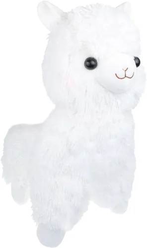 Tierno Juguete de Alpaca Llama Cordero Blanca - Cojín de Peluche de 7 Pulgadas Muñeco de Felpa Regalo de San Valentín para Novia, Niños y Amigos