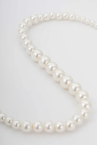 Miniatura 4 de Babeyond - Collar de perlas blancas de imitación para novias, bodas, acero inoxidable, Diámetro de la perla 6-12 mm