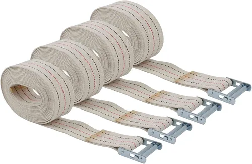 Miniatura 11 de Mytee Products Paquete de 2 correas móviles de piano de 2 pulgadas x 15 pies con hebilla de rodillo, hecha de correas de algodón