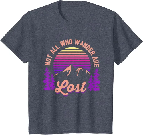 Miniatura 94 de Not All Who Wander Are Lost Vintage Mountains - Camiseta de senderismo, Negro, S