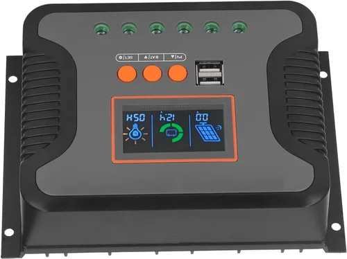Miniatura 4 de PWM Controlador de carga solar, 60A 12V 24V 36V 48V 2 Puerto USB Pantalla LCD ajustable AGM Gel Inundado Batería de Litio.