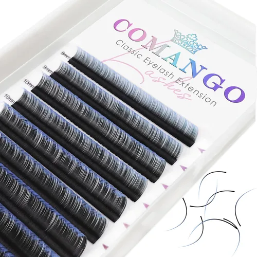 Miniatura 29 de CoMango Extensiones de pestañas de color rosa degradado, rizo D, extensiones de pestañas de color fáciles de colocar, extensiones de pestañas suaves