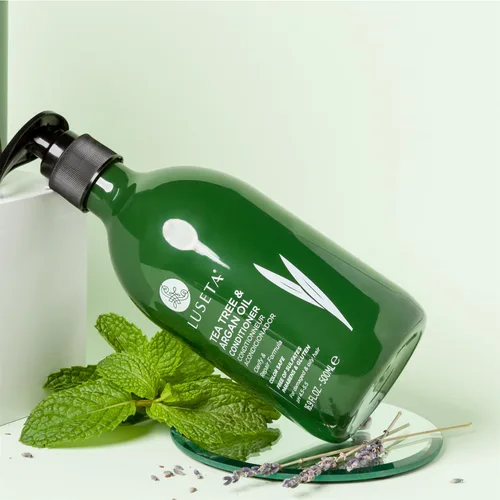 Miniatura 9 de Luseta - Acondicionador de aceite de árbol de té, tratamiento natural anticaspa para cabello seco y dañado, sin sulfatos y seguro para cabello