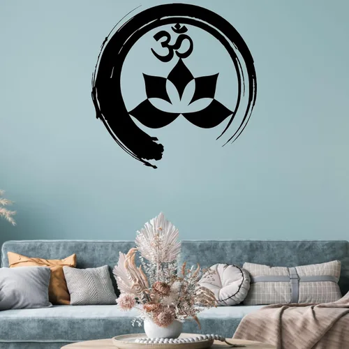 Miniatura 4 de Arte de pared de metal, arte de pared Om, decoración de pared de flor de loto, decoración de pared Om, decoración de pared de arte zen, arte