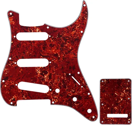 Miniatura 17 de Juego de carcasa para guitarra eléctrica Musiclily SSS 11 agujeros Stratocaster para Fender, hecho en México/EE. UU., crema (1Ply Cream)
