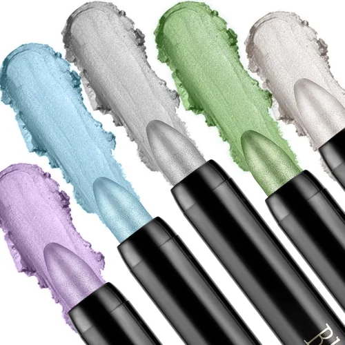 Miniatura 5 de Boobeen Lápiz de sombra de ojos impermeable, lápiz de sombra de ojos en crema brillante para maquillaje de ojos con purpurina, fácil de usar (012#)