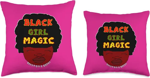 Miniatura 3 de love blaq Almohada mágica de Black Girl, 16 x 16 pulgadas, multicolor