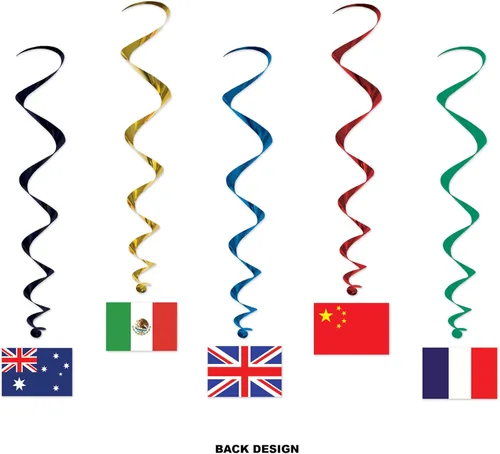 Miniatura 2 de Remolinos de bandera internacional (5/paquete)