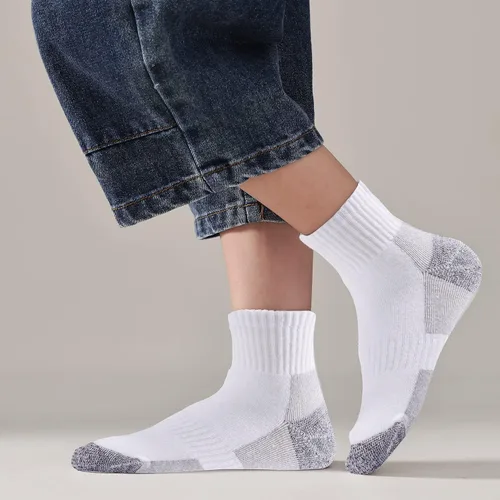 Miniatura 53 de EPEIUS Calcetines acolchados de algodón grueso para niños y niñas, calcetines atléticos deportivos para correr, paquete de 6 unidades, 4-14 años