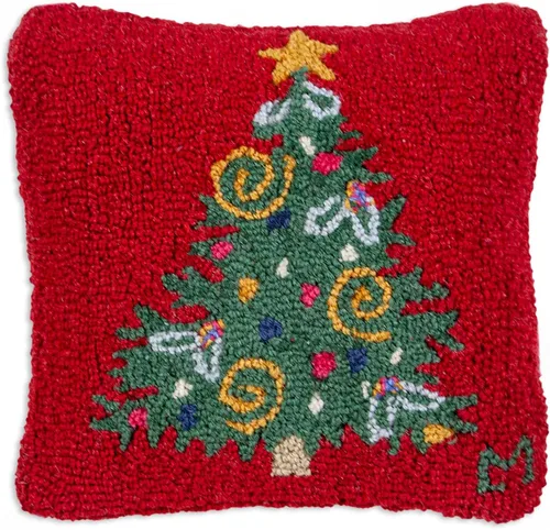 Miniatura 3 de Chandler 4 Corners Almohada Decorativa de Lana con Diseño de Árbol Elegante Tejida a Mano por Artista (18 x 18 pulgadas) Almohada de Navidad