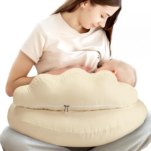 Miniatura 11 de Almohada de lactancia PILLANI para lactancia materna, almohadas de lactancia para el apoyo de la mamá y la comodidad del bebé, cubierta de algodón