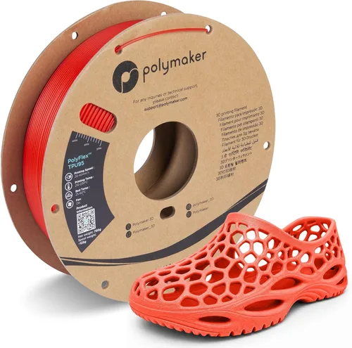 Miniatura 13 de Filamento de TPU de Flujo Alto Polymaker 1.75mm Negro, Filamento Flexible Shore 95A 1.75mm 1kg - Filamento TPU para Impresión 3D PolyFlex TPU95-HF
