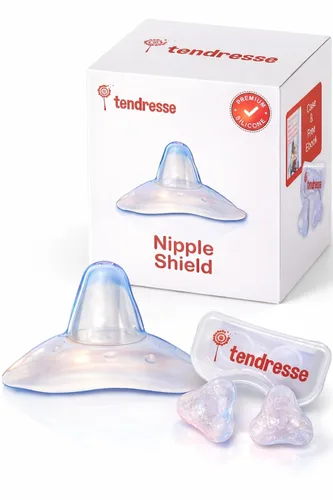 Tendresse - Protector de pezón de silicona de 0.98 pulgadas para amamantar, alivio del dolor para pezones doloridos, protector de lactancia suave