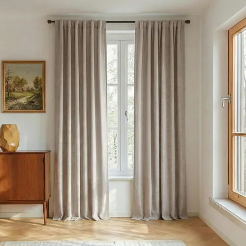 Miniatura 51 de RYB HOME Cortinas cortas opacas 100% marrones, 45 pulgadas de largo, 52 pulgadas de ancho, bloqueo de luz y aislamiento térmico para cocina
