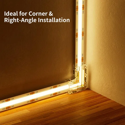 Miniatura 7 de PAUTIX COB - Tira de luces LED de 32.8 pies/32.8 ft, blanco cálido, 2700 K, 504 LEDs/m, 9600 lm, cinta LED CRI90+ flexible súper brillante, DC24V