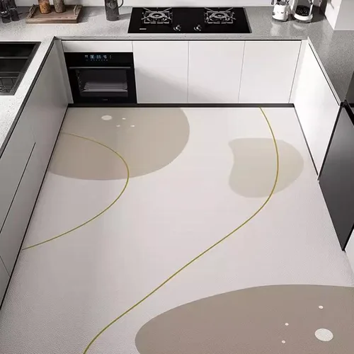 Miniatura 9 de Tapete de cocina, antideslizante, tapete de escritorio cómodo de pie, impermeable, antideslizante, alfombras de cocina absorbentes para cocina