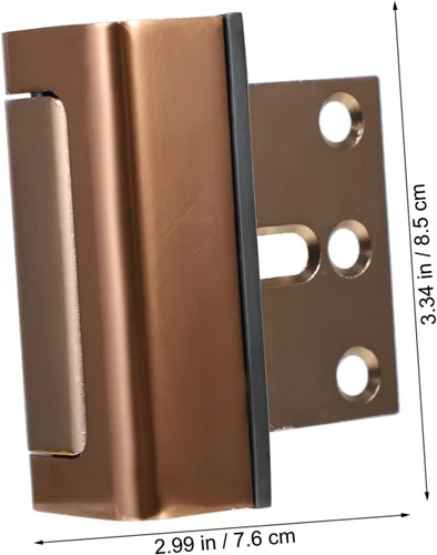 Miniatura 6 de Housoutil Cerradura a prueba de niños del refuerzo de puerta de la cerradura de puerta fácil instalar el perno de aluminio de la bisagra de Brown