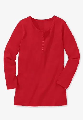 Miniatura 2 de Woman Within Camiseta Henley de manga larga perfecta para mujer, talla grande
