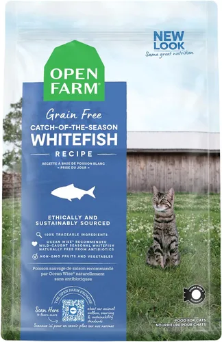 Miniatura 18 de Open Farm - Alimento seco para gatos sin granos de cordero criado en pasto, receta de cordero criado humanamente con superalimentos sin OMG y sin