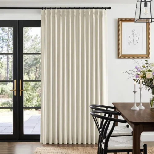 Miniatura 10 de 100% Blackout Shield Cortinas opacas con textura y aspecto de lino de 72 pulgadas de largo, juego de 2 paneles de cortinas opacas de lino sintético