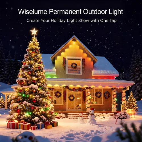 Miniatura 3 de Luz exterior permanente de 50 pies con 36 luces LED, luces de tejado inteligentes RGB que cambian de color, luces exteriores impermeables