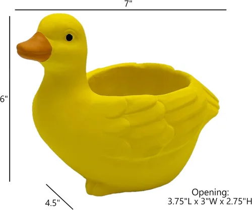 Miniatura 4 de Classic Home and Garden - Maceta de cemento para interiores y exteriores, color amarillo, 7 pulgadas