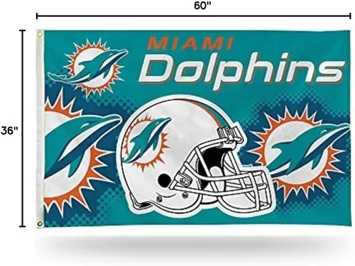 Miniatura 4 de NFL Rico Industries - Bandera estándar de 3 x 5 pies, de una cara, para interior o exterior, decoración del hogar