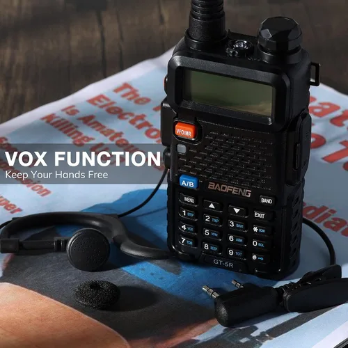 Miniatura 4 de [Versión compatible con UV-5R FCC] BAOFENG GT-5R Radio bidireccional de doble banda, radio de jamón UHF VHF de mano para adultos, emisión limpia